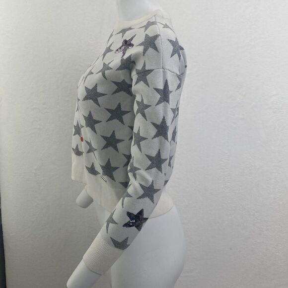 DKNY Exploded Star Sweater in Black Frost Gray - Picture 4 of 8